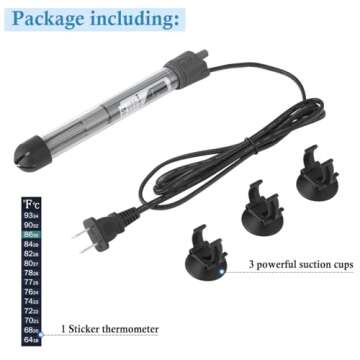 HITOP 25W Adjustable Aquarium Heater for Small Tanks