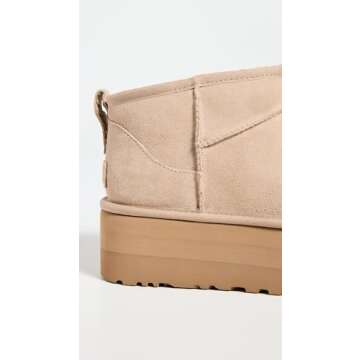 UGG Women's Classic Ultra Mini Platform Fashion Boot, Sand, 5