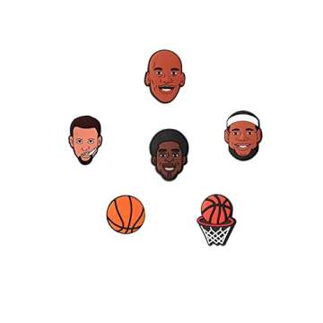 Qqtozsy 30pcs Basketball Shoes Charms for Boys, Unduplicated Shoe Charms for Boys Gift Decor PVC Sports Shoe Charms for Teens Man Party Favors