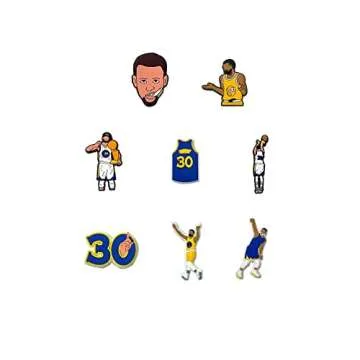 Qqtozsy 30pcs Basketball Shoes Charms for Boys, Unduplicated Shoe Charms for Boys Gift Decor PVC Sports Shoe Charms for Teens Man Party Favors