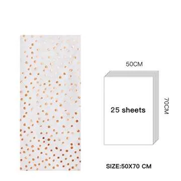 WRAPAHOLIC Rose Gold Gift Wrapping Tissue Paper - 25 Sheets 19.7x27.5 Inch