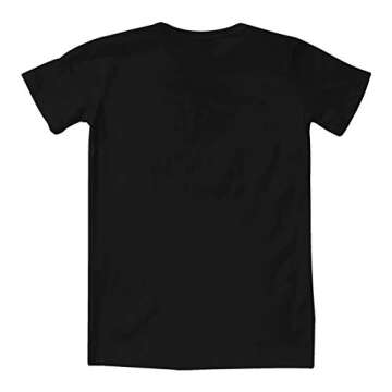 Haase Unlimited Silver American Flag - USA Patriotic Freedom Ladies T-Shirt (Black, Small)