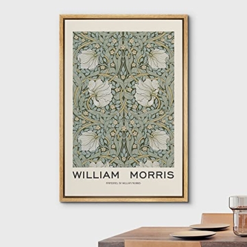 Framed Canvas Art - Pimpernel Flowers by William Morris