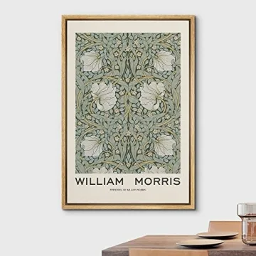Framed Canvas Art - Pimpernel Flowers by William Morris