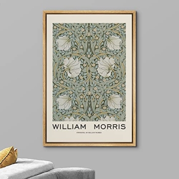 Framed Canvas Art - Pimpernel Flowers by William Morris