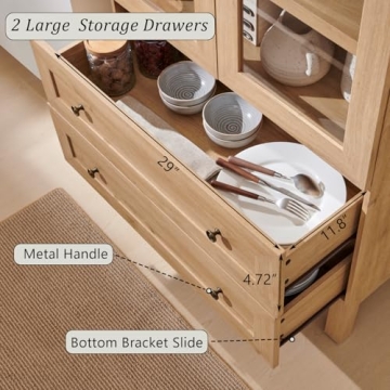 IFGET 71" Arched Kitchen Pantry with Adjustable Shelves