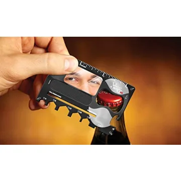 Wallet Ninja 2.0 (Advanced 20-in-1 Multitool, Now With Mirror + Nail File) Available in Black