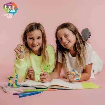 Tangle Braintools Imagine - Green and Yellow Tangle Fidget Toy - Quiet Fidget Toy for School Or Work - Rubber Texture for Hand Therapy - Discreet Fidget Toy for On The Go Use