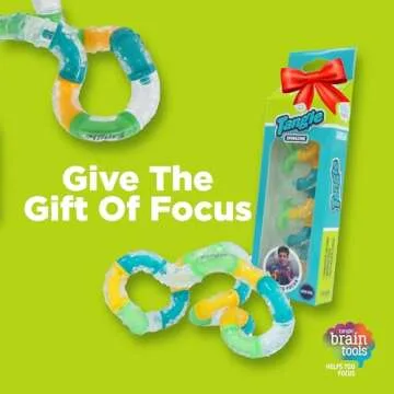 Tangle Braintools Imagine - Green and Yellow Tangle Fidget Toy - Quiet Fidget Toy for School Or Work - Rubber Texture for Hand Therapy - Discreet Fidget Toy for On The Go Use