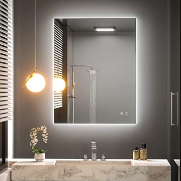 Keonjinn LED Bathroom Mirror - Dimmable & Defogging Feature