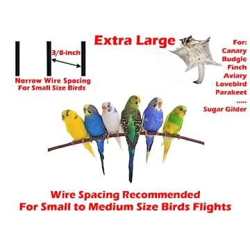 36" Extra Large Multiple Flight Bird Aviaries Budgie Canaries Finches Lovebirds Budgies Breeding Bre...