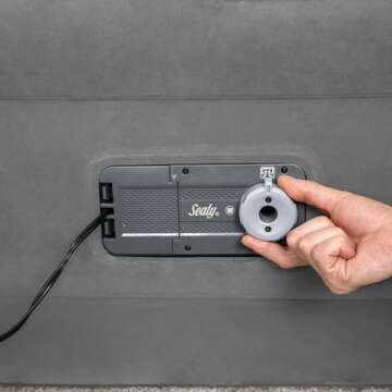 Sealy Tritech Airbed Queen 31" Headboard Built-in AC Pump