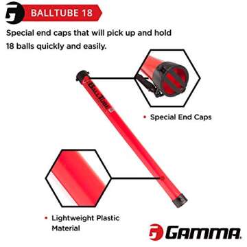 GAMMA Sports Tennis Ballhopper BallTube - 18 Balls Capacity