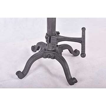 BOKKOLIK Industrial Tractor Seat Bar Stools Swivel Metal Seat Rustic Kitchen Dining Chairs Height Adjustable 20-27inch