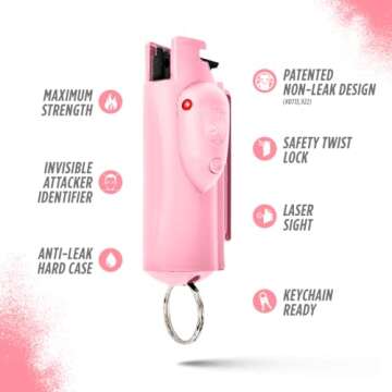 Guard Dog Security AccuFire Pepper Spray for Self Defense, World’s Only Laser Sight pepper spray, ...