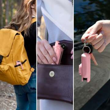 Guard Dog Security AccuFire Pepper Spray for Self Defense, World’s Only Laser Sight pepper spray, Maximum Strength, Red Keychain Pepper Spray with Belt Clip for quick access, 16 Feet Safety Range