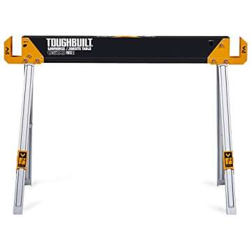 Heavy Duty ToughBuilt Sawhorses with 2x4 Support Arms
