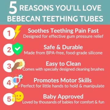 BEBECAN Teething Sticks for Babies 0-36 Months