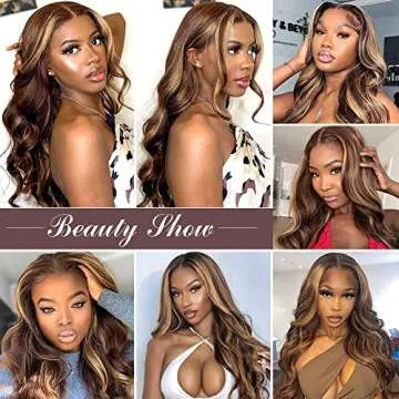 220 Density 360 Lace Front Wigs Honey Blonde Body Wave Lace Front Wigs with Baby Hair Full 360 Glueless HD Transparent Lace Human Hair Wigs for Women 4/27