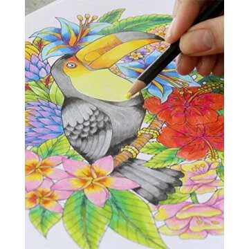 ColorIt Tropical Scenes Coloring Book - Stress Relief & Creativity