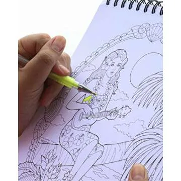 ColorIt Tropical Scenes Coloring Book - Stress Relief & Creativity