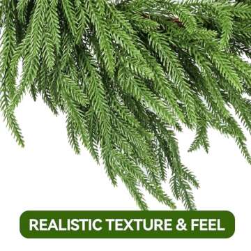 VEN Norfolk Pine Wreath for Front Door Holiday Decoration