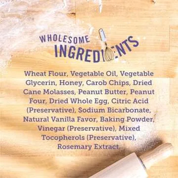 Three Dog Bakery Bitty Bites Trio Soft Baked Cookies for Dogs, Three Flavor Pack; Carob Chip, Peanut, and Vanilla, 13 Ounce Box