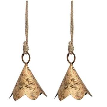 Creative Co-Op Metal Bell Ornaments for Festive Decor