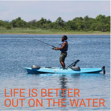 BKC UH-RA220 11.5' Angler Fishing Kayak - Durable & Stable