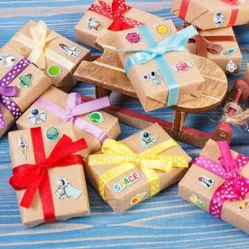 Dorgua 411Pcs Outer Space Stickers, 24 Sheets Space Alien Rocket Star Stickers Vinyl Waterproof Stickers for Kids Boys, Stickers for Water Bottle Laptop Scrapbook Decor Party Favors Gifts