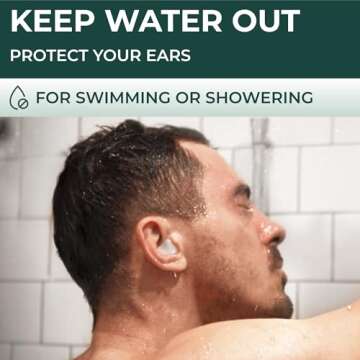 PQ Wax Ear Plugs for Sleeping, Swimming - 15 Soft Noise Cancelling Silicone Gel Wax Earplugs for Sleep and Swimmers, Ear Protection with Sound Blocking Level of 32 Db, (15-Pillows), Color: White