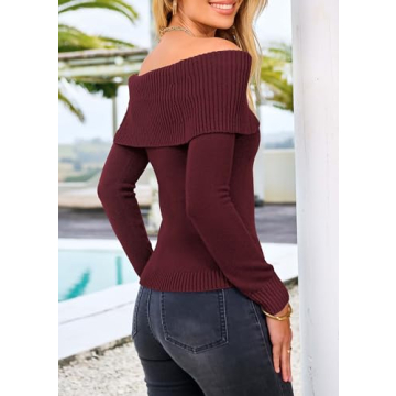 Stylish Off Shoulder Sweater for Women – Cozy Fall Fashion