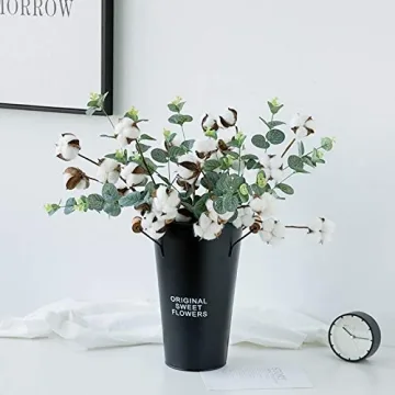 Stylish CEWOR Cotton Eucalyptus Stems for Home Decoration