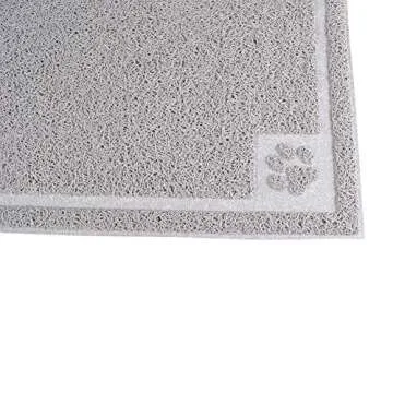 Darkyazi Pet Feeding Mat Large for Dogs and Cats,24"×16" Flexible and Easy to Clean Feeding Mat,Best for Non Slip Waterproof Feeding Mat. (Gray Sand)