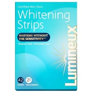 Lumineux Teeth Whitening Strips 21 Treatments – Peroxide Free - Enamel Safe for Whiter Teeth - Whi...