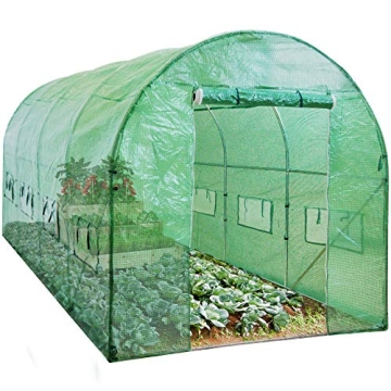 Best Choice Products 15x7x7ft Walk-in Greenhouse Tunnel, Garden Accessory Tent for Backyard, Home Ga...