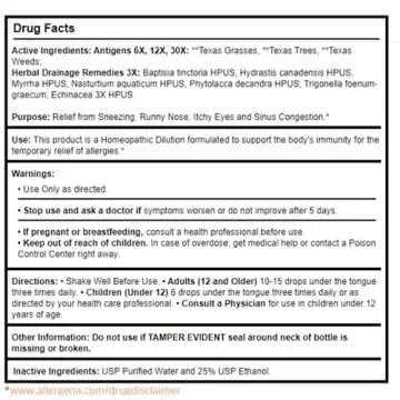 Natural Allergy Relief Drops for Texas Trees - PROGENA