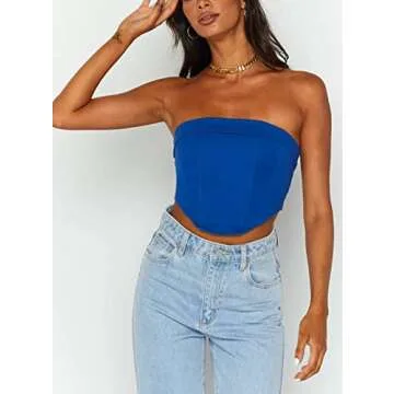 Stylish Meladyan Strapless Tube Top for Women