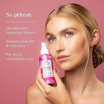 HERITAGE STORE Rosewater Facial Cleanser, pH Balanced Milk Wash Purifies and Nourishes w/ Squalane a...