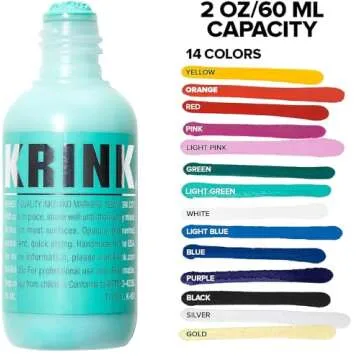 Krink K-60 Light Green Paint Marker - Vibrant and Opaque Fine Art Graffiti Markers for Canvas Metal Glass Paper and More - Alcohol-Based Permanent Graffiti Mop Paint Marker for Lasting Tags
