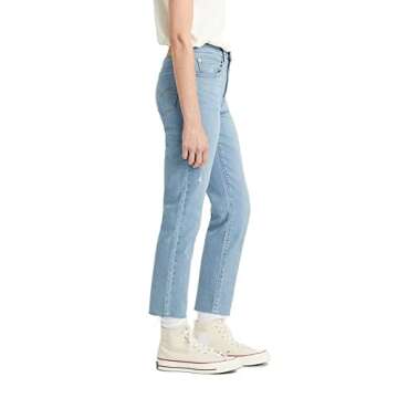 Levi's Women's 724 High Rise Straight Crop Jeans, (New) Light Indigo Worn in, 24