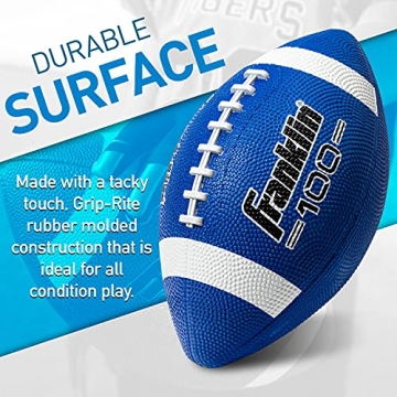 Franklin Sports Kids Grip-Rite 100 Rubber Football