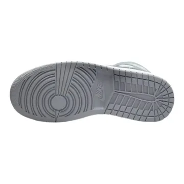 Jordan Women's WMNS Air 1 MID White/Silver Sneakers