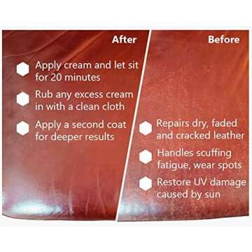 Skidmore's Restoration Cream | Leather Repair Cream for Furniture, Leather Conditioner, Softener | Leather Restoration Cream will Restore Antique Wood | Non-Toxic Formula, Made in USA | 6 Oz