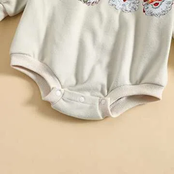 MERSARIPHY Baby Christmas Clothes Baby Boy Girl Sweatshirt Romper Santa Baby Romper Tops Fall Winter Outfits (White Four Santa, 0-3 Months)