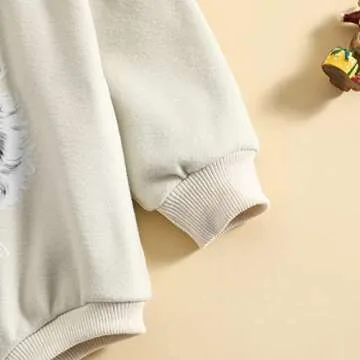 MERSARIPHY Baby Christmas Clothes Baby Boy Girl Sweatshirt Romper Santa Baby Romper Tops Fall Winter Outfits (White Four Santa, 0-3 Months)