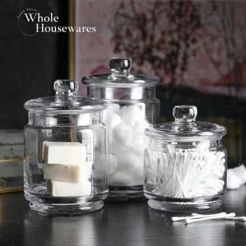 WHOLE HOUSEWARES Glass Apothecary Jars - Stylish Organization in 3