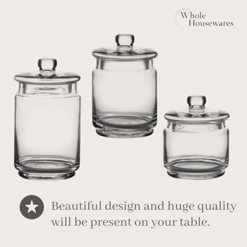 WHOLE HOUSEWARES Glass Apothecary Jars - Stylish Organization in 3
