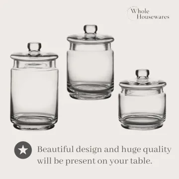 WHOLE HOUSEWARES Glass Apothecary Jars - Stylish Organization in 3