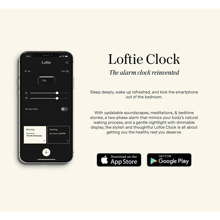 Loftie Smart Alarm Clock: Bluetooth Speaker & Nightlight